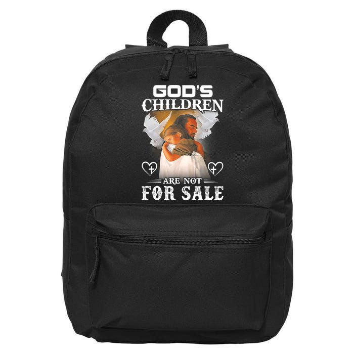 Gods Children Are Not For Sale Protect Children 16 in Basic Backpack