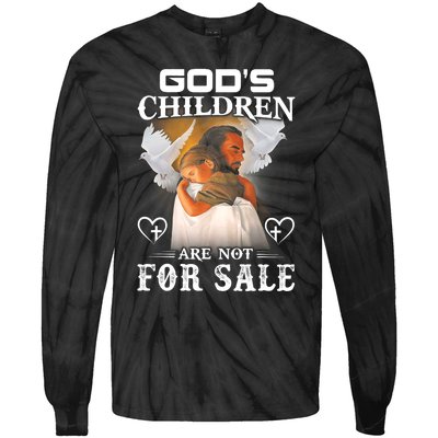 Gods Children Are Not For Sale Protect Children Tie-Dye Long Sleeve Shirt