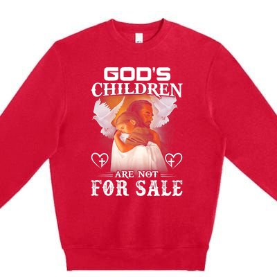 Gods Children Are Not For Sale Protect Children Premium Crewneck Sweatshirt