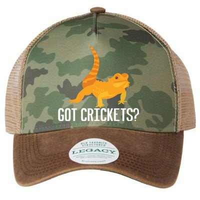 Got Crickets? Bearded Dragon Reptile Lizard Lover Cool Gift Legacy Tie Dye Trucker Hat