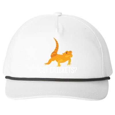 Got Crickets? Bearded Dragon Reptile Lizard Lover Cool Gift Snapback Five-Panel Rope Hat