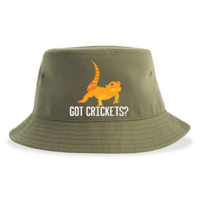 Got Crickets? Bearded Dragon Reptile Lizard Lover Cool Gift Sustainable Bucket Hat