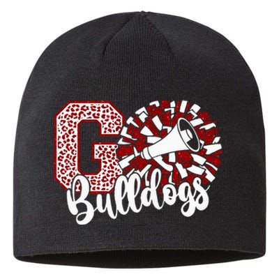 Go Cheer Bulldogs Sports Name Sustainable Beanie