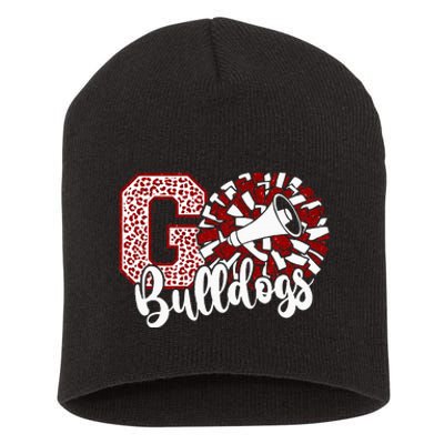 Go Cheer Bulldogs Sports Name Short Acrylic Beanie