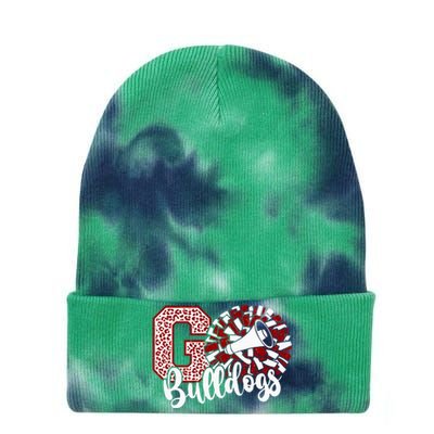 Go Cheer Bulldogs Sports Name Tie Dye 12in Knit Beanie