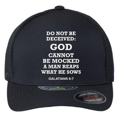 God Cannot Be Mocked By Drag Queens Wear God Is Not Mocked Last Supper Mockery Flexfit Unipanel Trucker Cap