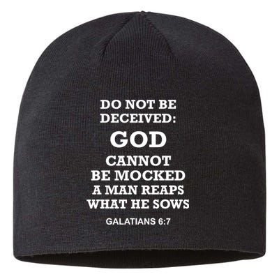 God Cannot Be Mocked By Drag Queens Wear God Is Not Mocked Last Supper Mockery Sustainable Beanie