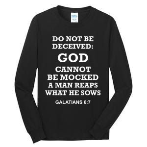 God Cannot Be Mocked By Drag Queens Wear God Is Not Mocked Last Supper Mockery Tall Long Sleeve T-Shirt