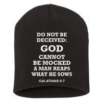 God Cannot Be Mocked By Drag Queens Wear God Is Not Mocked Last Supper Mockery Short Acrylic Beanie