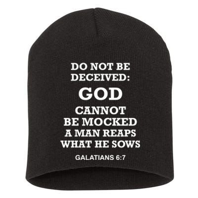 God Cannot Be Mocked By Drag Queens Wear God Is Not Mocked Last Supper Mockery Short Acrylic Beanie