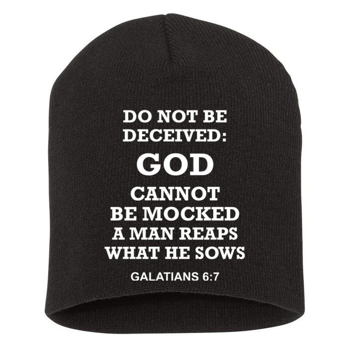 God Cannot Be Mocked By Drag Queens Wear God Is Not Mocked Last Supper Mockery Short Acrylic Beanie