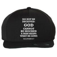 God Cannot Be Mocked By Drag Queens Wear God Is Not Mocked Last Supper Mockery Wool Snapback Cap