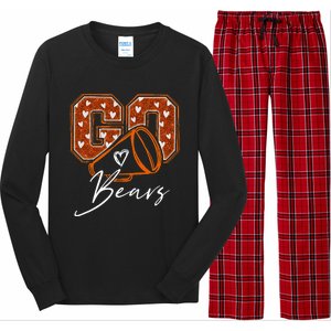 Go Cheer Bears Design Long Sleeve Pajama Set