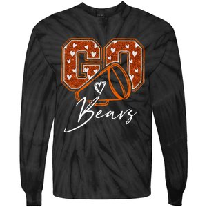 Go Cheer Bears Design Tie-Dye Long Sleeve Shirt