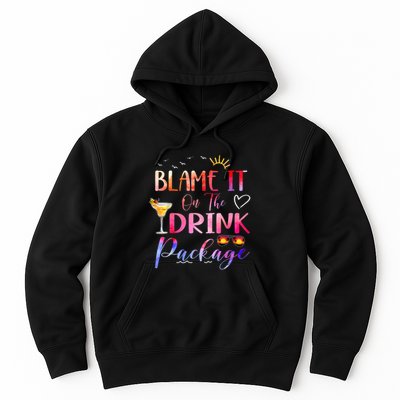 Girl Cruise Blame It On The Drink Package Drinking Booze Hoodie