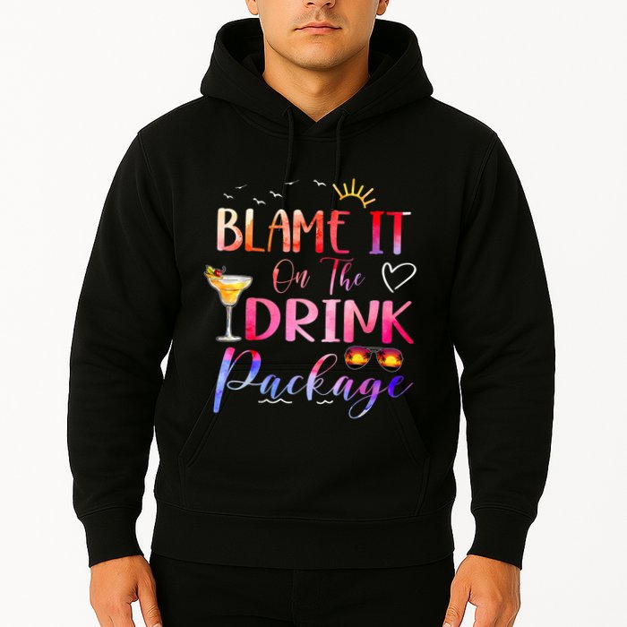 Girl Cruise Blame It On The Drink Package Drinking Booze Hoodie