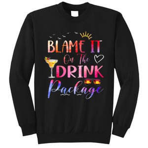 Girl Cruise Blame It On The Drink Package Drinking Booze Sweatshirt