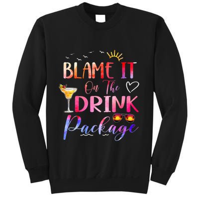 Girl Cruise Blame It On The Drink Package Drinking Booze Sweatshirt