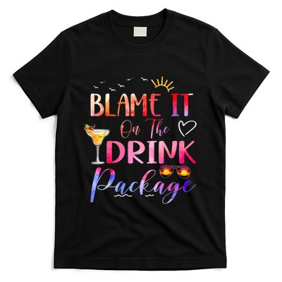 Girl Cruise Blame It On The Drink Package Drinking Booze T-Shirt