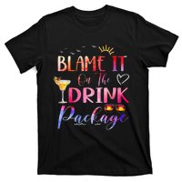 Girl Cruise Blame It On The Drink Package Drinking Booze T-Shirt