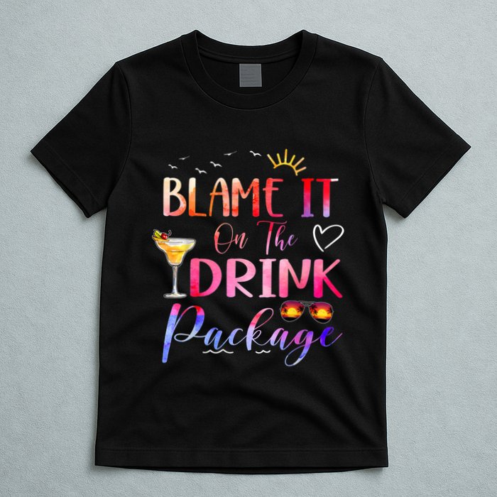 Girl Cruise Blame It On The Drink Package Drinking Booze T-Shirt