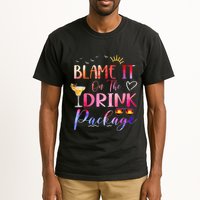 Girl Cruise Blame It On The Drink Package Drinking Booze Tall T-Shirt