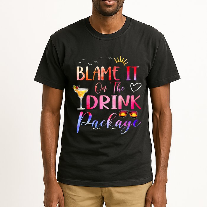 Girl Cruise Blame It On The Drink Package Drinking Booze Tall T-Shirt