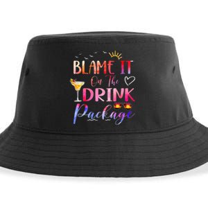 Girl Cruise Blame It On The Drink Package Drinking Booze Sustainable Bucket Hat