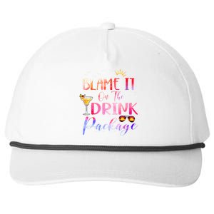 Girl Cruise Blame It On The Drink Package Drinking Booze Snapback Five-Panel Rope Hat