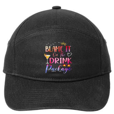 Girl Cruise Blame It On The Drink Package Drinking Booze 7-Panel Snapback Hat