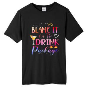 Girl Cruise Blame It On The Drink Package Drinking Booze Tall Fusion ChromaSoft Performance T-Shirt