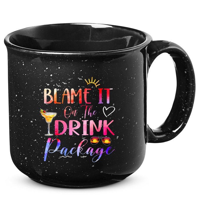 Girl Cruise Blame It On The Drink Package Drinking Booze 15oz Campfire Ceramic Mug