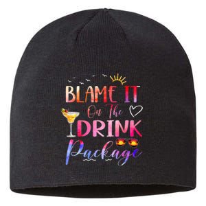 Girl Cruise Blame It On The Drink Package Drinking Booze Sustainable Beanie