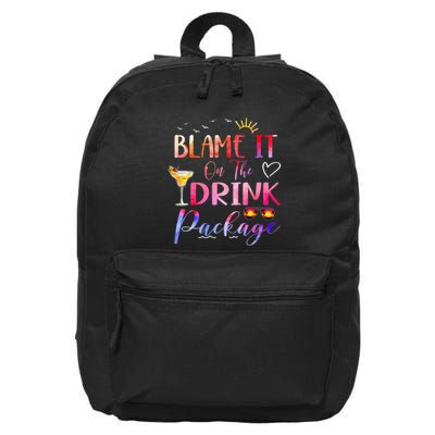 Girl Cruise Blame It On The Drink Package Drinking Booze 16 in Basic Backpack