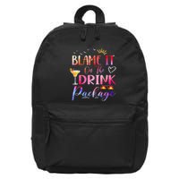 Girl Cruise Blame It On The Drink Package Drinking Booze 16 in Basic Backpack