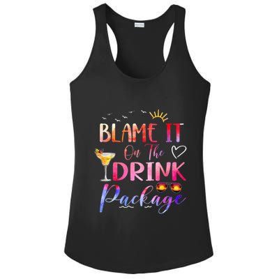 Girl Cruise Blame It On The Drink Package Drinking Booze Ladies PosiCharge Competitor Racerback Tank