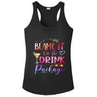 Girl Cruise Blame It On The Drink Package Drinking Booze Ladies PosiCharge Competitor Racerback Tank