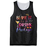 Girl Cruise Blame It On The Drink Package Drinking Booze Mesh Reversible Basketball Jersey Tank