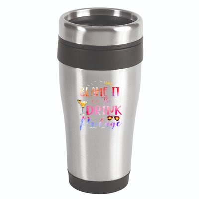 Girl Cruise Blame It On The Drink Package Drinking Booze 16oz Travel Tumbler