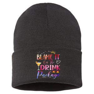 Girl Cruise Blame It On The Drink Package Drinking Booze Sustainable Knit Beanie