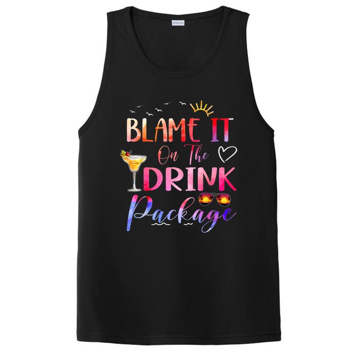 Girl Cruise Blame It On The Drink Package Drinking Booze PosiCharge Competitor Tank