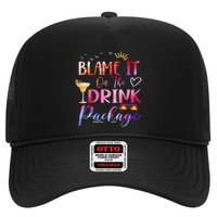 Girl Cruise Blame It On The Drink Package Drinking Booze Trucker Hat