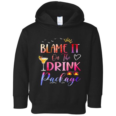 Girl Cruise Blame It On The Drink Package Drinking Booze Toddler Hoodie