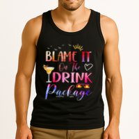 Girl Cruise Blame It On The Drink Package Drinking Booze Tank Top