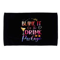 Girl Cruise Blame It On The Drink Package Drinking Booze Microfiber Hand Towel