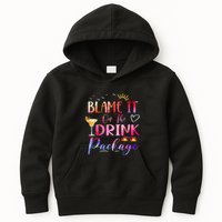 Girl Cruise Blame It On The Drink Package Drinking Booze Kids Hoodie
