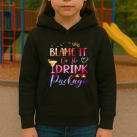 Girl Cruise Blame It On The Drink Package Drinking Booze Kids Hoodie