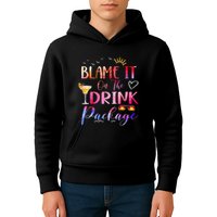 Girl Cruise Blame It On The Drink Package Drinking Booze Kids Hoodie