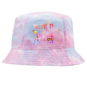 Girl Cruise Blame It On The Drink Package Drinking Booze Tie-Dyed Bucket Hat