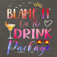 Girl Cruise Blame It On The Drink Package Drinking Booze Cotton Canvas Backpack